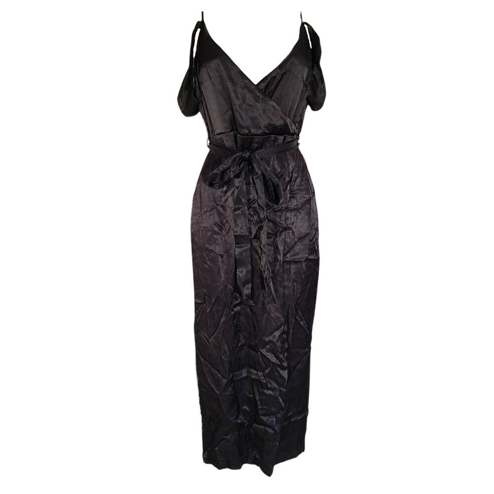 Bardot black silky viscose sweetheart neckline dress size 6